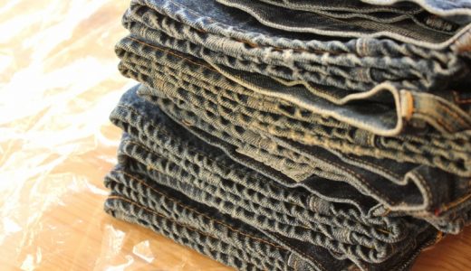 denimba展2016に展示するジーンズ達